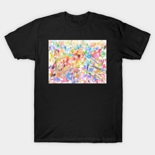 Color Splatter on White T-Shirt